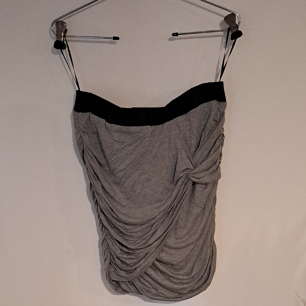 NWT Wish Black and Gray Ruched Camisole Size XS B108